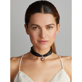 Silk Choker with Tahiti Pearl