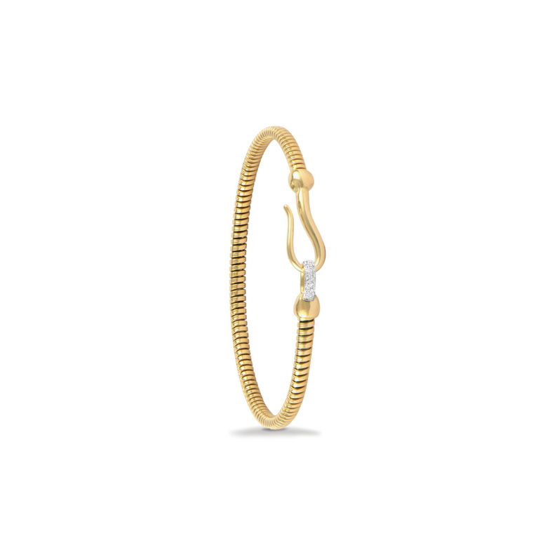 Gold Hook Bracelet with Diamonds