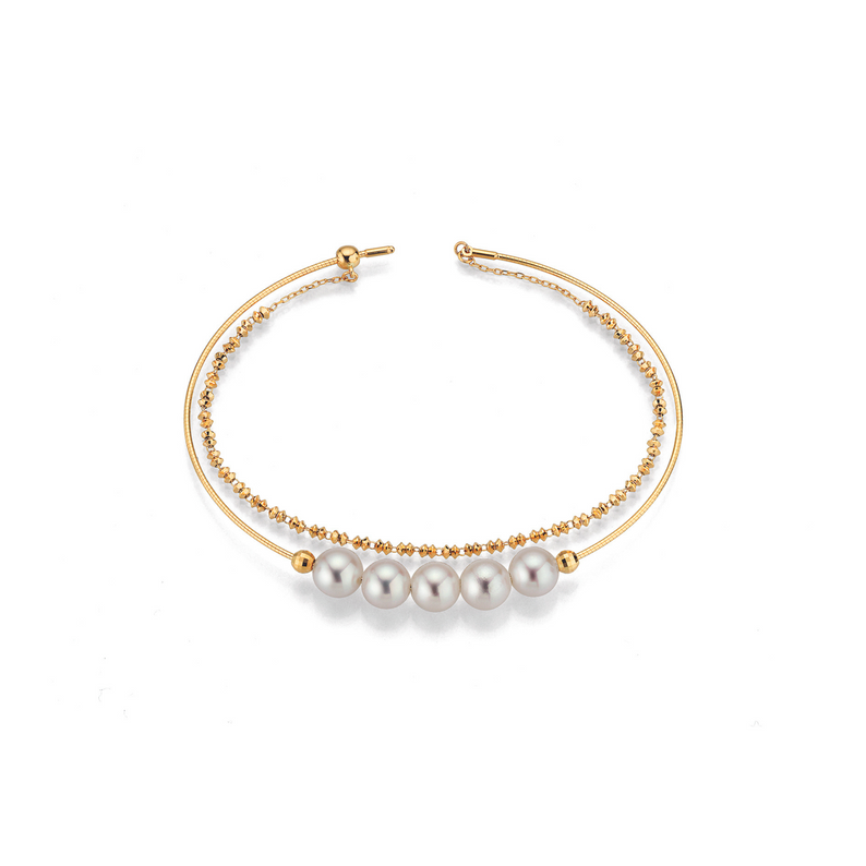 Akoya Pearl and Gold Bracelet