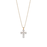 Akoya Pearl and Gold Cross Necklace