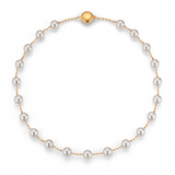 Akoya Pearl and Gold Necklace