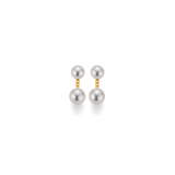 Akoya Pearl and Gold Earrings with Detachable Pearls