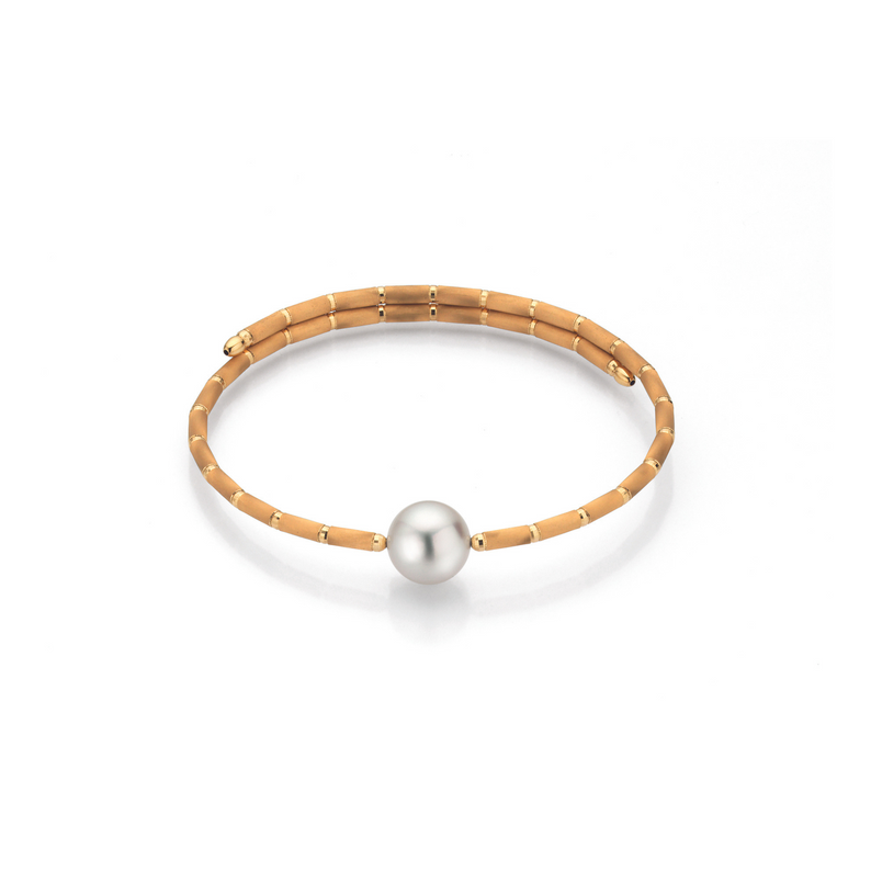 Freshwater Pearl and Gold Magnetic Bracelet