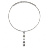 Tahiti Pearl and Gold Magnetic Necklace with Diamonds