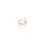 Adjustable Akoya Pearl and Gold Ring