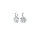 Drop Disc Earrings with Diamonds