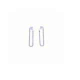 Paperclip Earrings with Diamonds