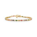 Rainbow Sapphire Tennis Bracelet