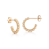 Diamond Stud Hoop Earrings - Danielle B.