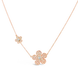 Minuette 18kt Gold Flower Necklace with Diamonds