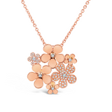 Minuette 18kt Gold Flower Necklace with Diamonds