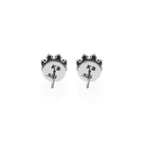 Crowned Onyx Stud Earrings