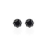 Crowned Onyx Stud Earrings