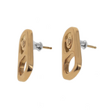 Large 18kt Gold Pop Top Stud Earrings - Danielle B.