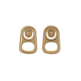 Large 18kt Gold Pop Top Stud Earrings - Danielle B.