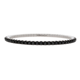 Stretch Black Diamond Tennis Bracelet - Danielle B.