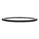 Stretch Black Diamond Tennis Bracelet - Danielle B.