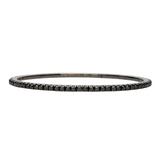 Stretch Black Diamond Tennis Bracelet - Danielle B.