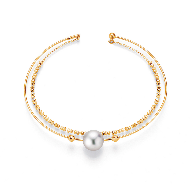 Akoya Pearl and Gold Bracelet