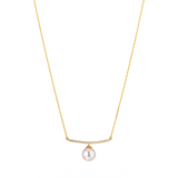 Akoya Pearl and Gold Necklace with Diamonds