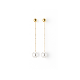 Freshwater Pearl and Gold Earrings