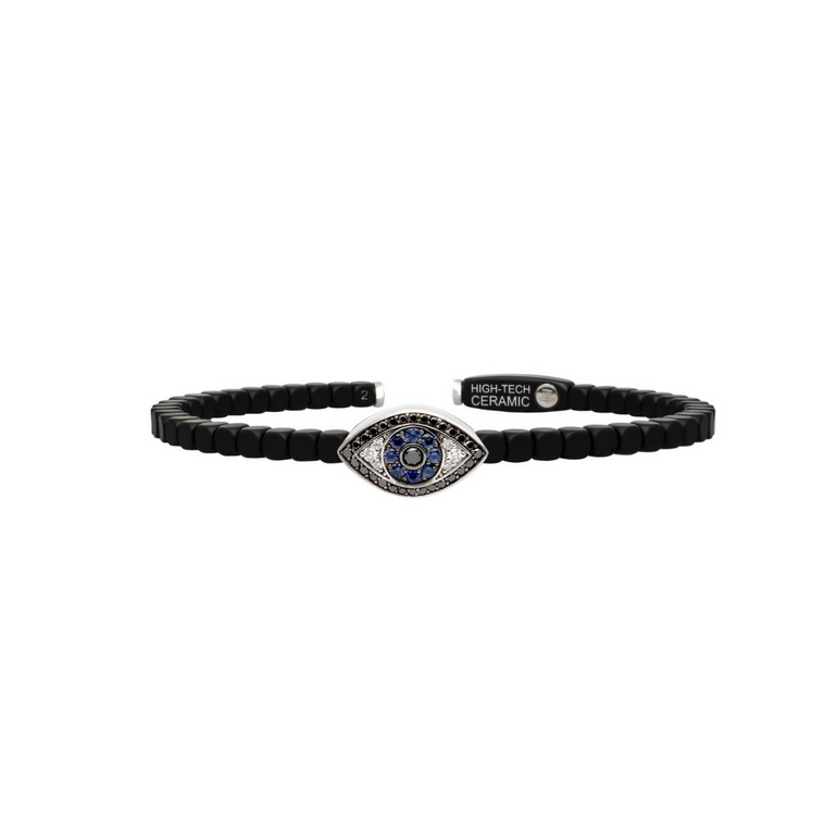 Dado Black Ceramic Evil Eye Bracelet