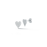 Diamond Heart Stud Earrings