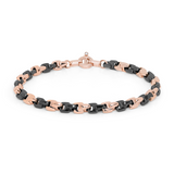 Rose Gold and Ceramic Bracelet with Diamonds