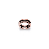 Rose Gold and Stainless Steel Ring with Diamonds