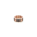 Rose Gold Ring with Black Diamonds