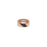 Rose Gold Ring with Black Diamonds