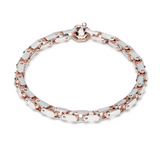 Rose and White Gold Bracelet with Diamonds