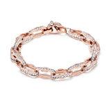 Rose and White Gold Bracelet with Diamonds