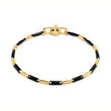 Gold and Ceramic Bracelet with Diamonds