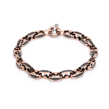 Rose Gold, White Gold and Ceramic Bracelet with Diamonds