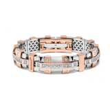 Rose and White Gold Bracelet with Diamonds