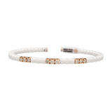 Dado White Ceramic and Champagne Diamond Bracelet - Danielle B.