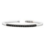 Dado White Ceramic and Black Diamond Bracelet - Danielle B.