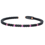 Dado Black Ceramic and Pink Sapphire Bracelet - Danielle B.