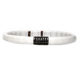 Pura White Ceramic and Black Diamond Bracelet - Danielle B.