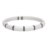 Pura White Ceramic and Black Diamond Bracelet - Danielle B.