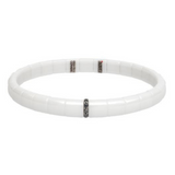 Pura White Ceramic and Black Diamond Bracelet - Danielle B.