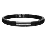 Pura Black Ceramic and Diamond Bracelet