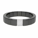 Domino Black Ceramic and Diamond Bracelet