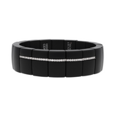 Domino Black Ceramic and Diamond Bracelet