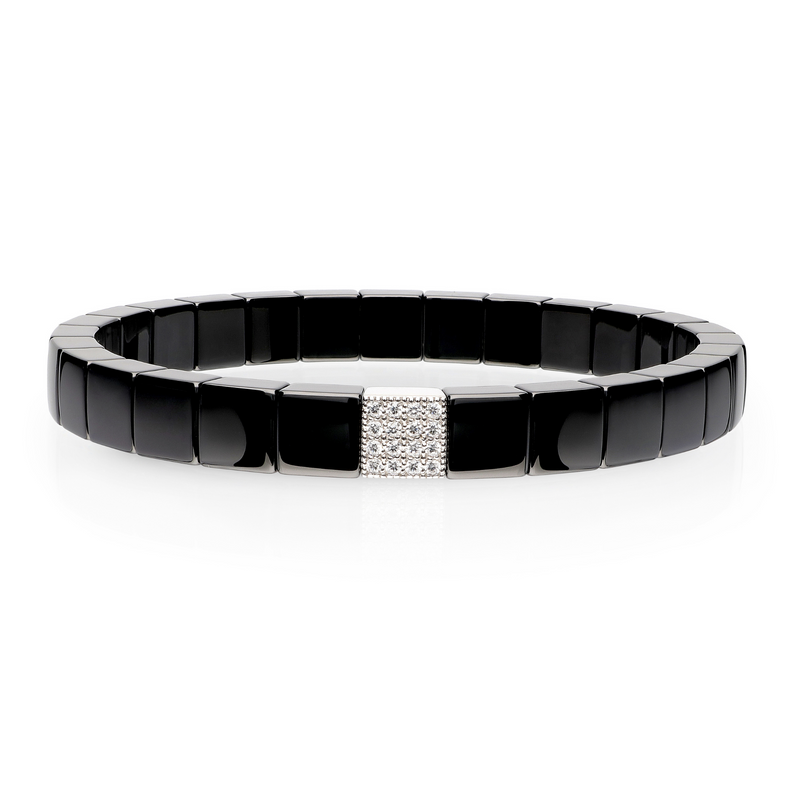 Scacco Black Ceramic and Diamond Bracelet