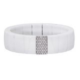 Domino White Ceramic and Diamond Bracelet