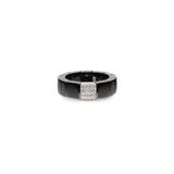 Scacco Black Ceramic and Diamond Ring