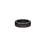 Scacco Black Ceramic and Black Diamond Ring