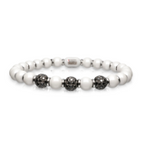 Sfera White Ceramic and Black Diamond Bracelet